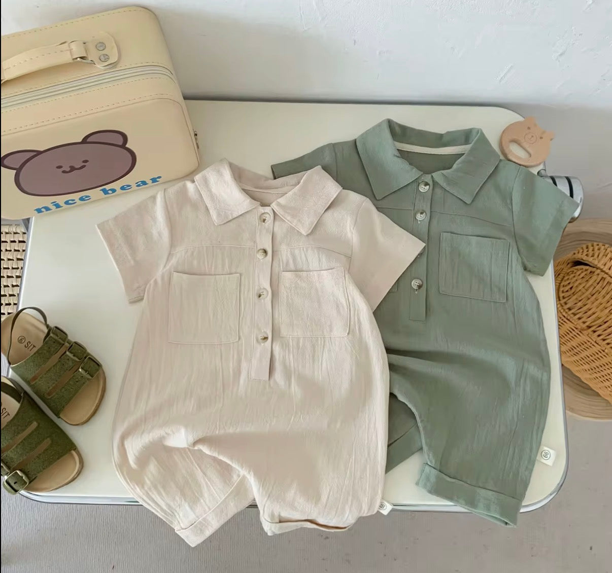 Sage Explorer Romper