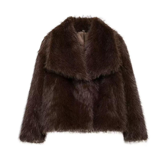 oversized faux fur with soft plush finish