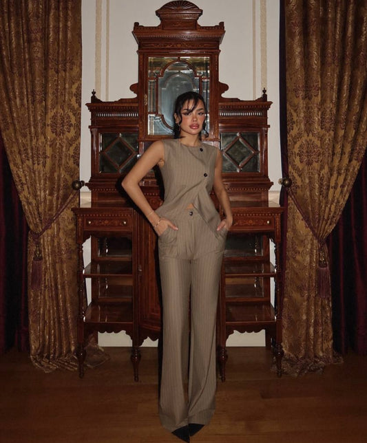 Power Muse Pinstripe Jumpsuit