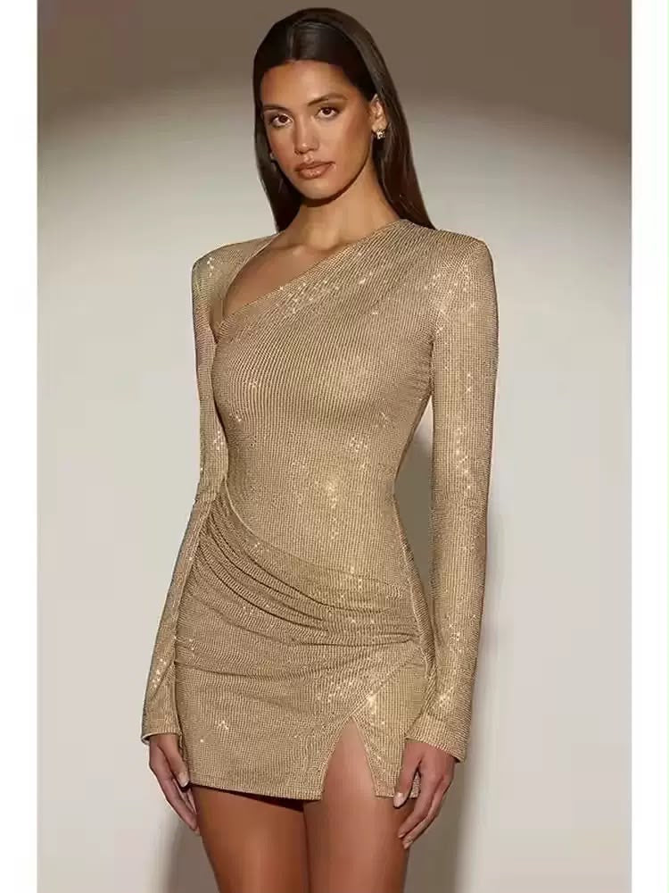 Golden Hour Crystal Mini Dress
