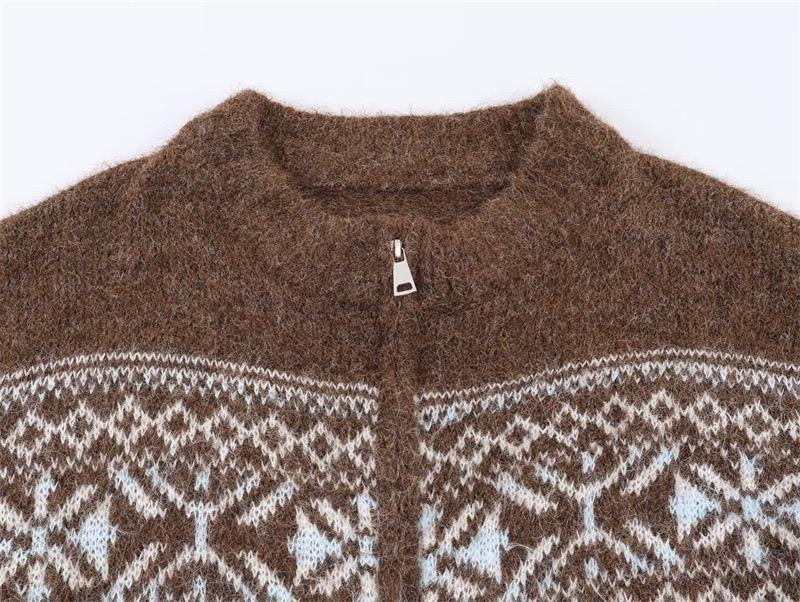 Alpine Pattern Knit Cardigan