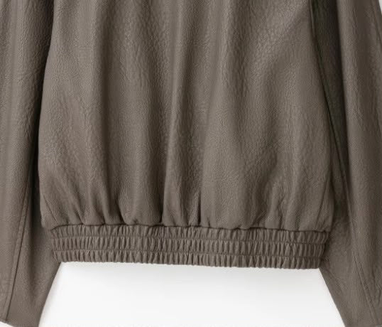 Taupe Wrap Leather Jacket