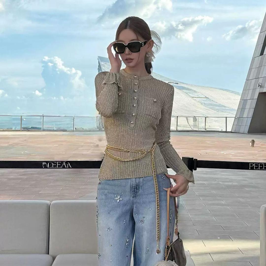 Dorée Élise Chain Knit Top