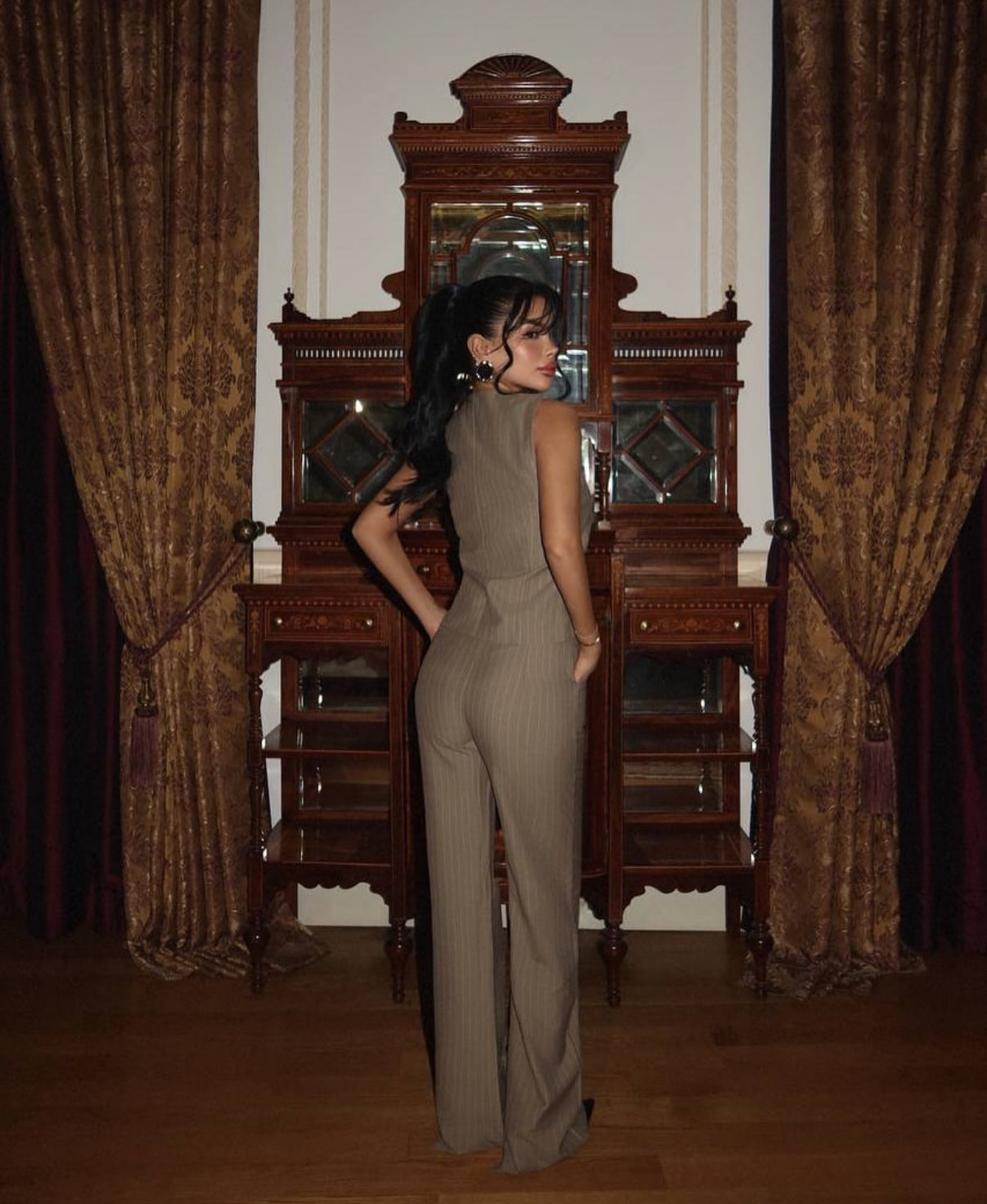 Power Muse Pinstripe Jumpsuit