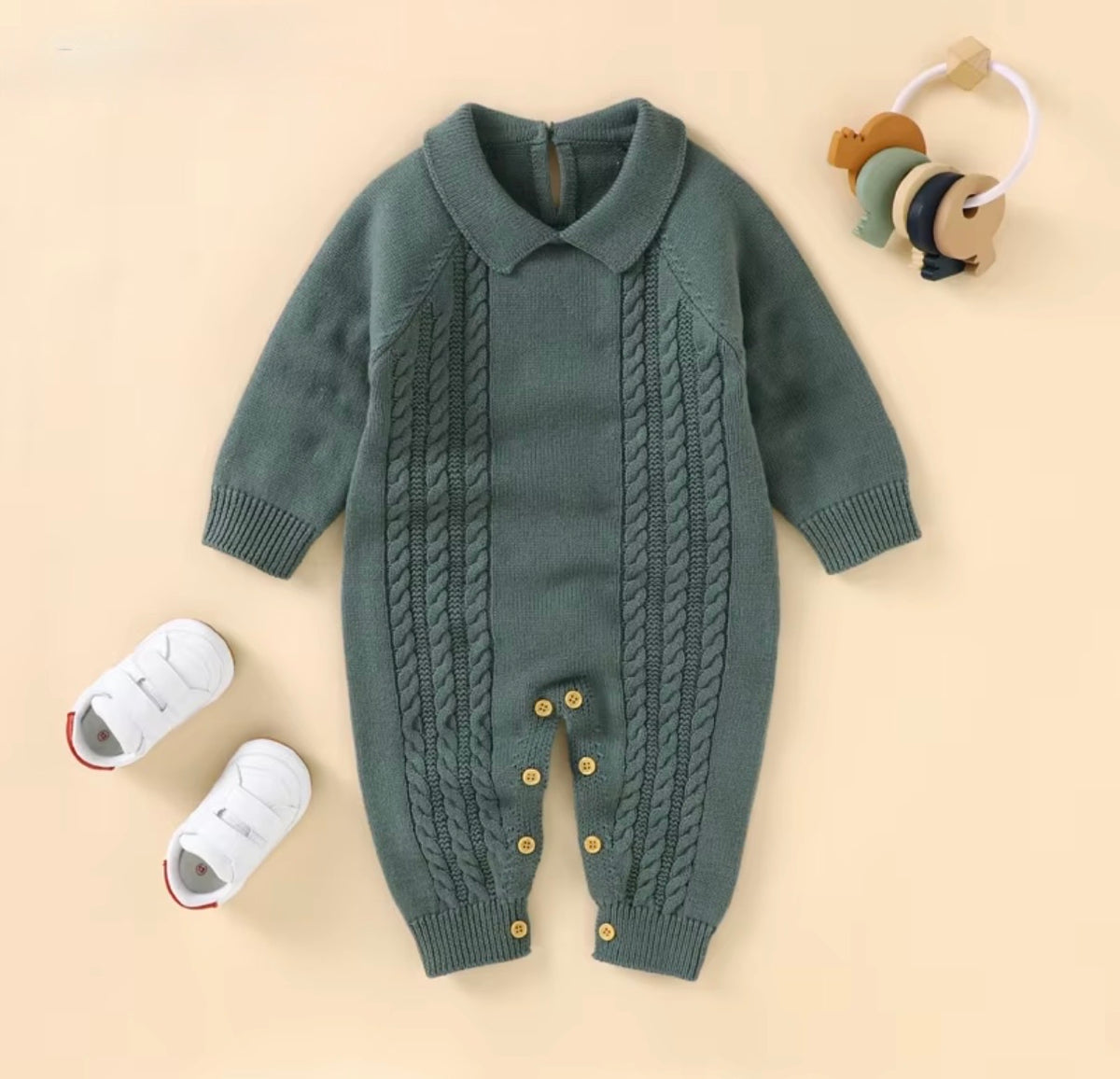 Heritage Cable Knit Romper