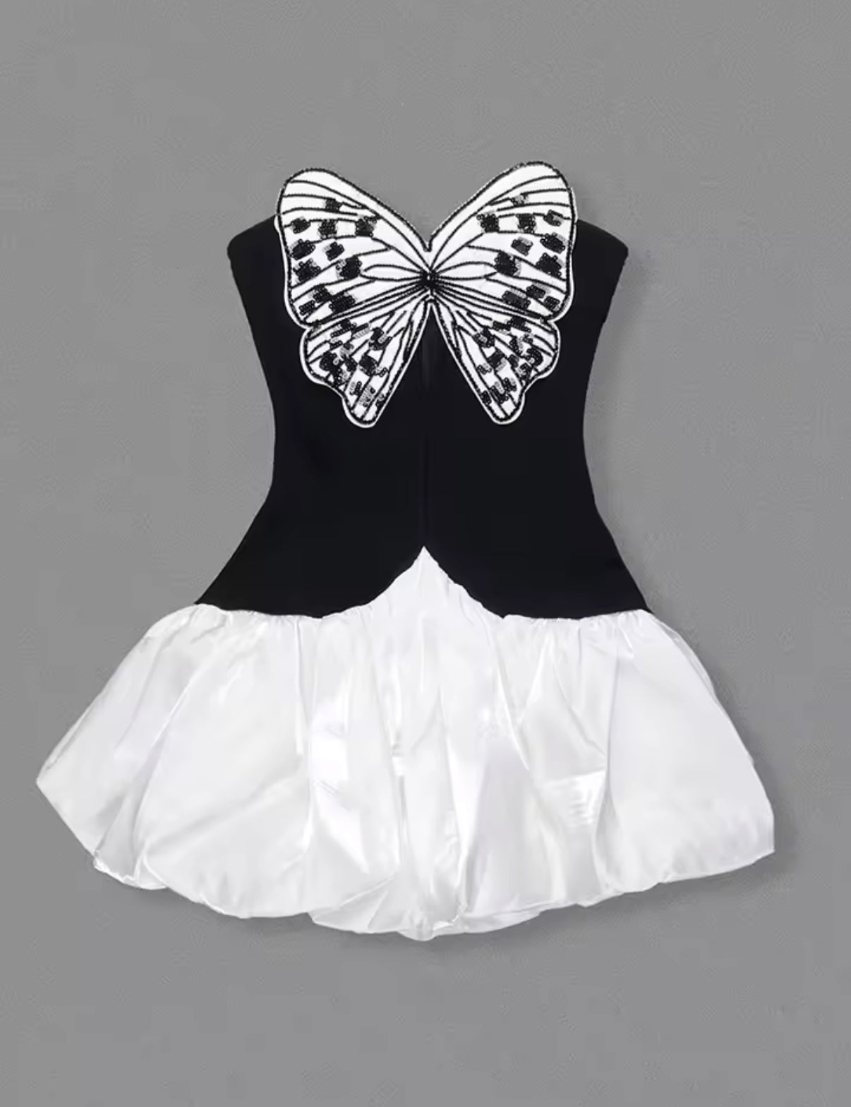 Butterfly Illusion Mini Dress