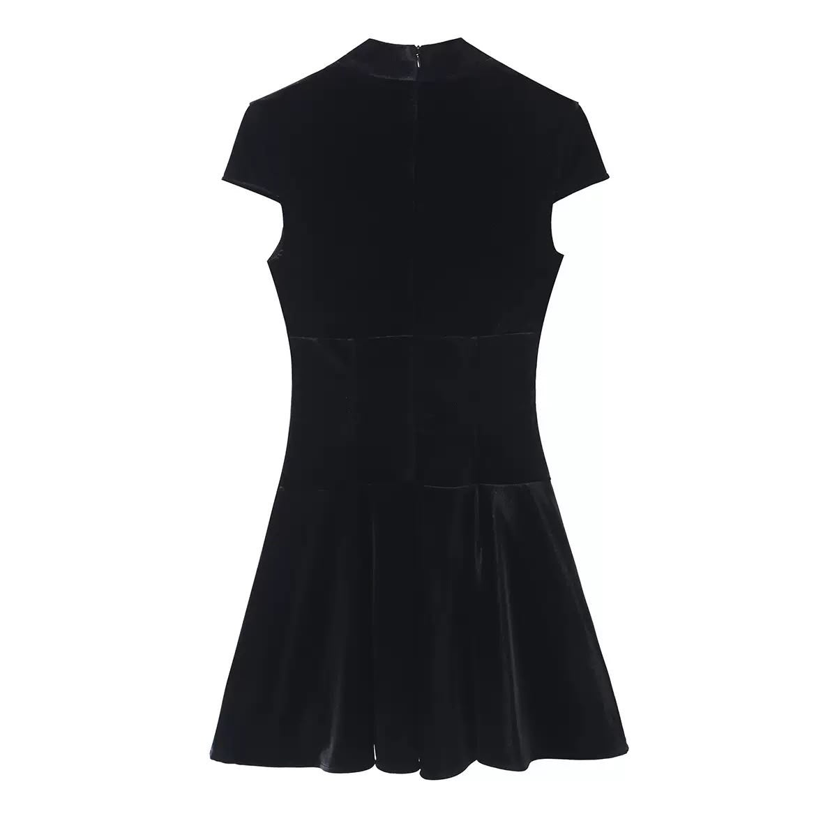 Noir Velvet Mini Dress