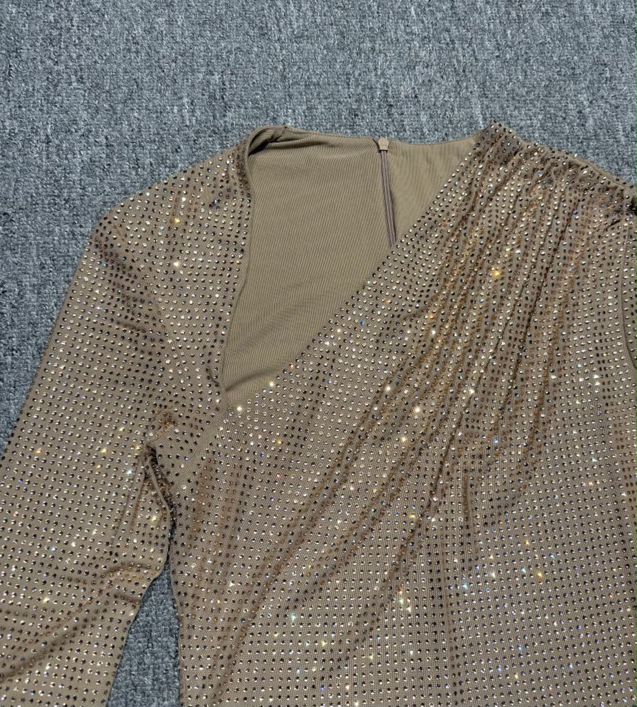 Golden Hour Crystal Mini Dress