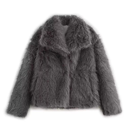 oversized faux fur with soft plush finish
