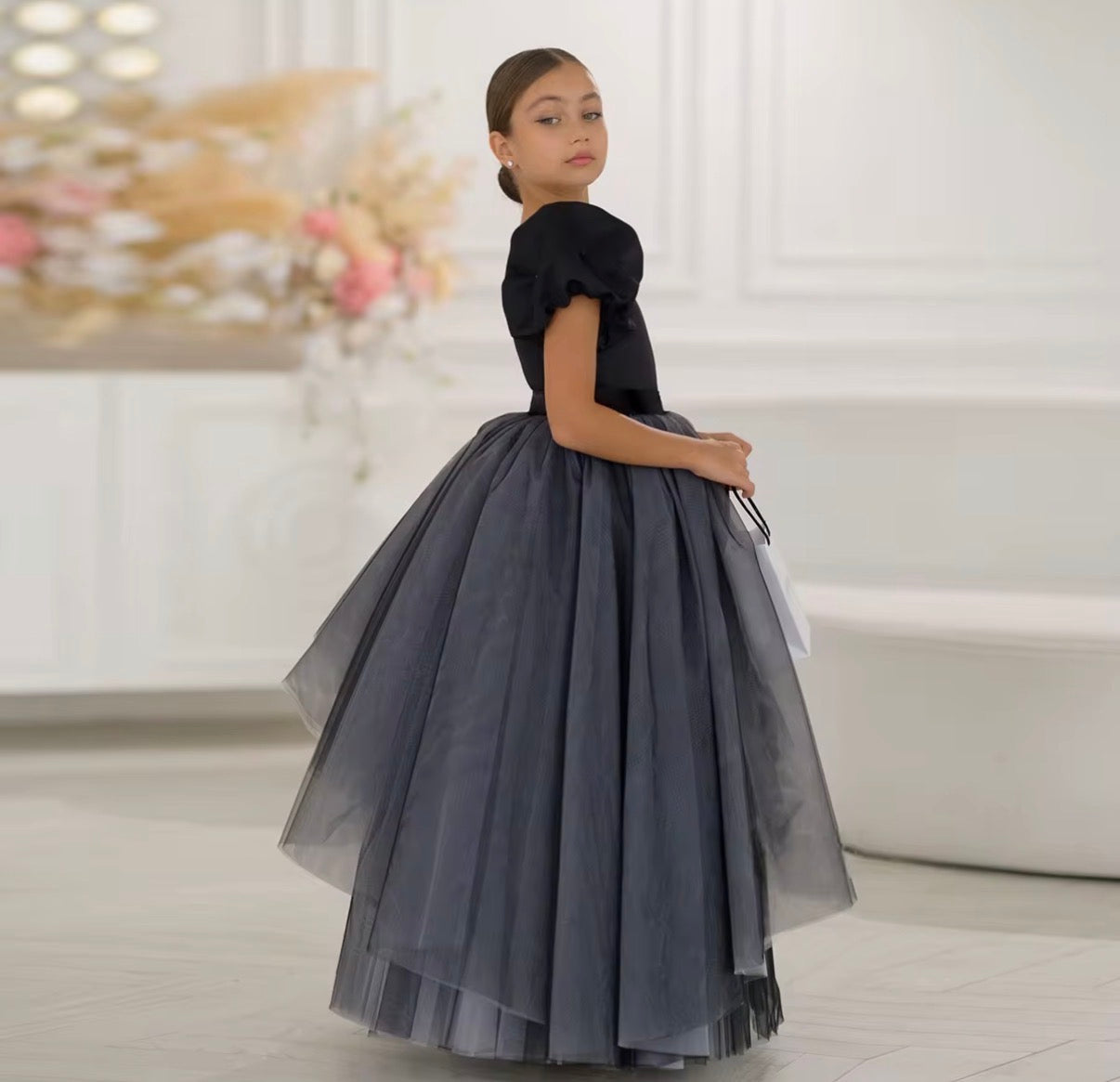Midnight Ruffle Princess Dress