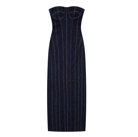 Indigo Corset Maxi Dress