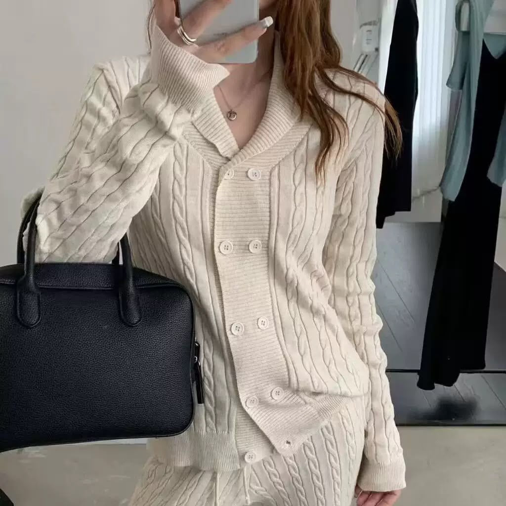Monroe Cable-Knit Cardigan Set
