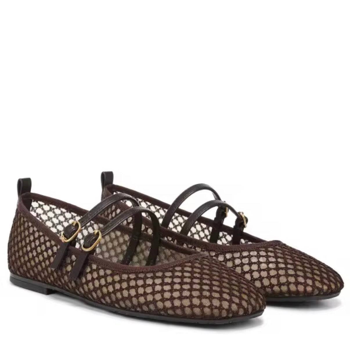 Mesh Strap Ballet Flats