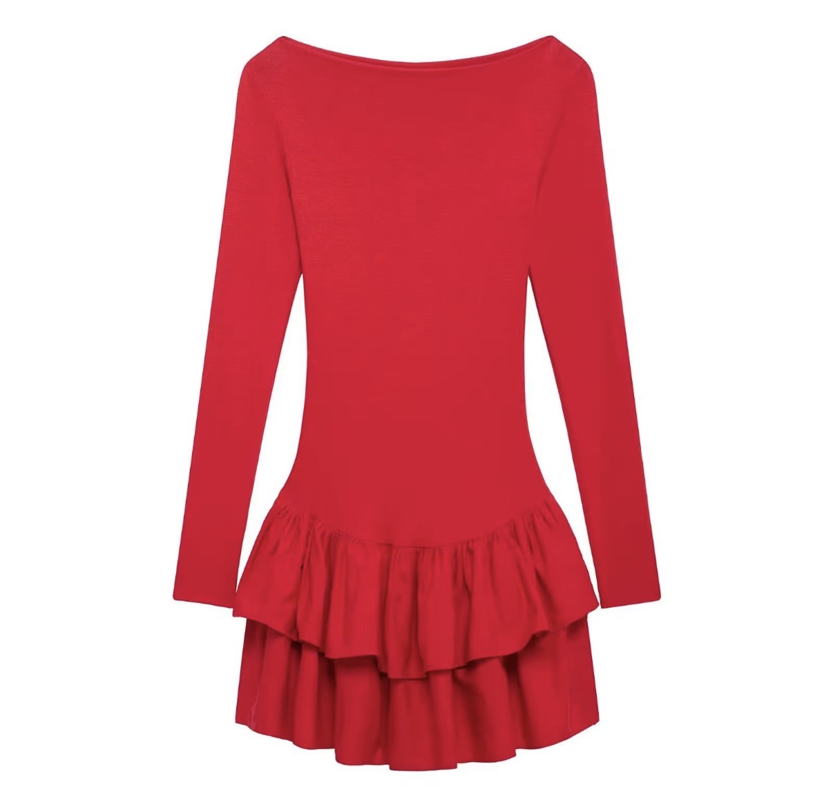 Long Sleeve Ruffled Mini Dress