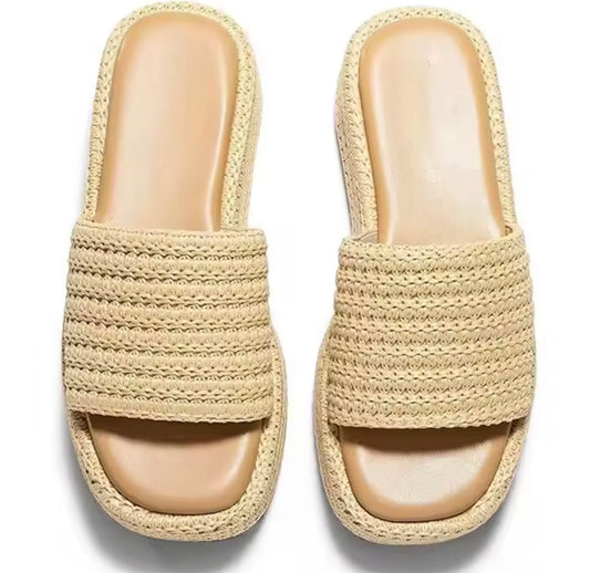 Solea Raffia Platforms