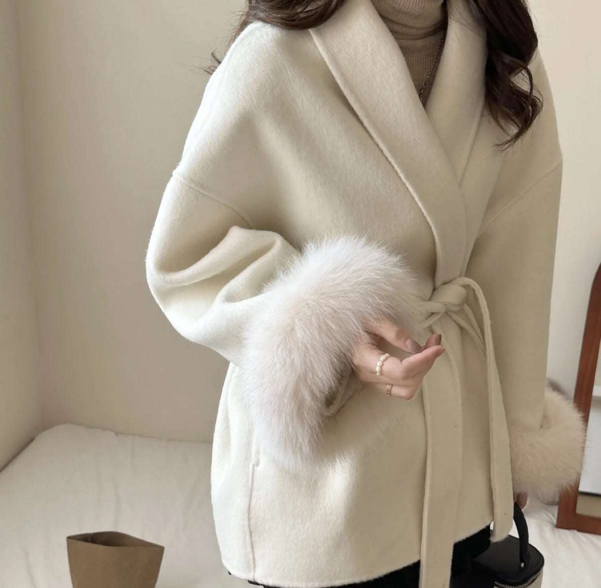 Belle Fur Trim Coat