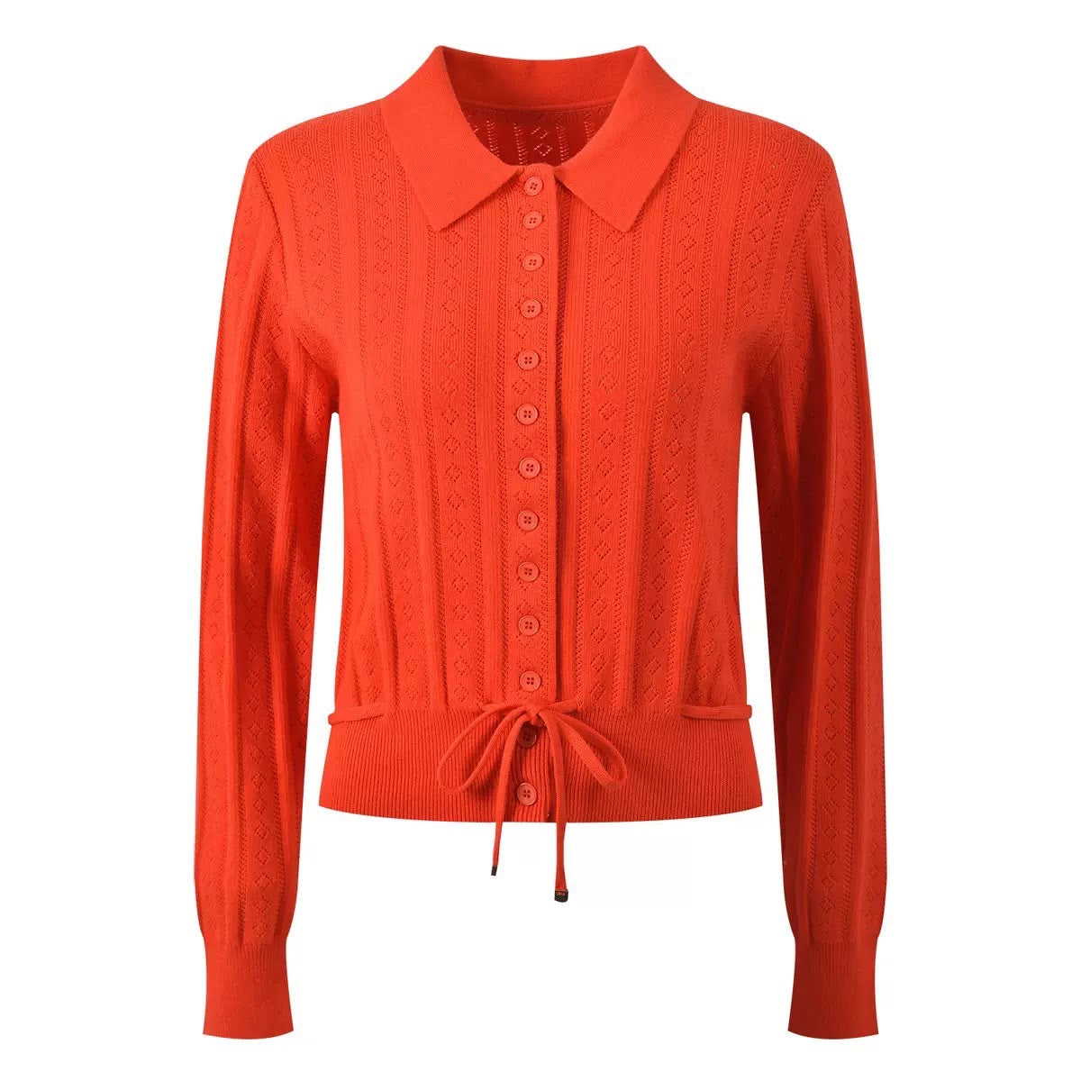 Midnight Bow Pointelle Cardigan