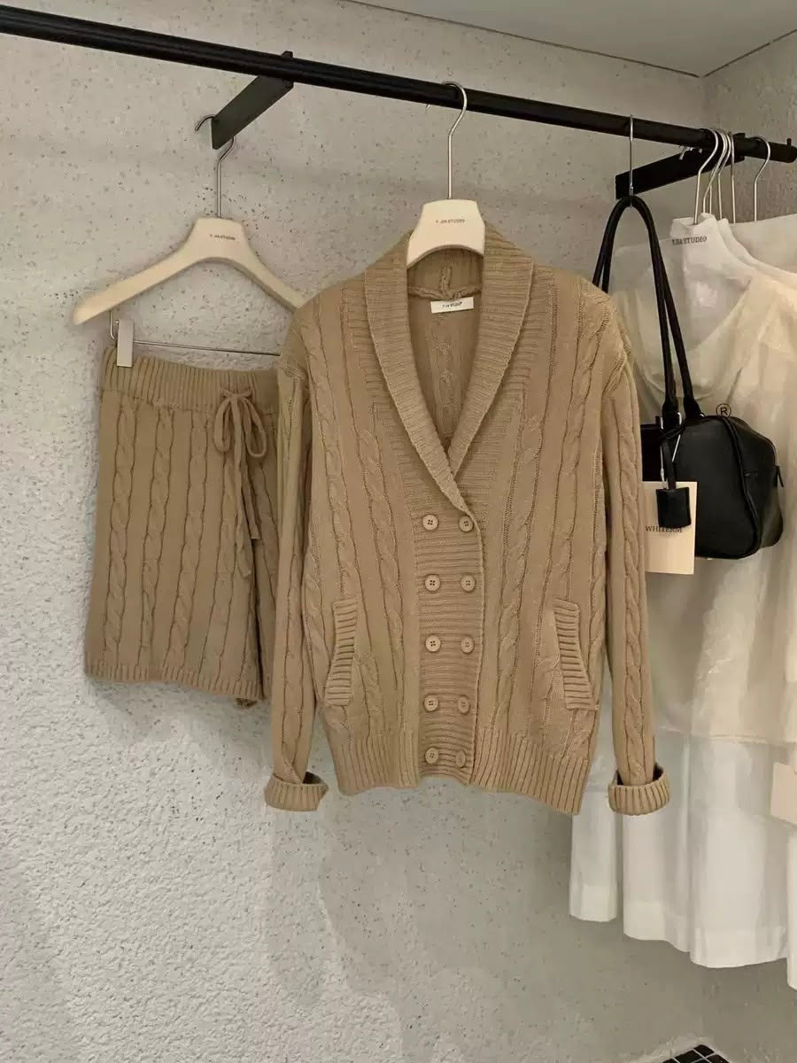 Heritage Cable Knit Cardigan Set