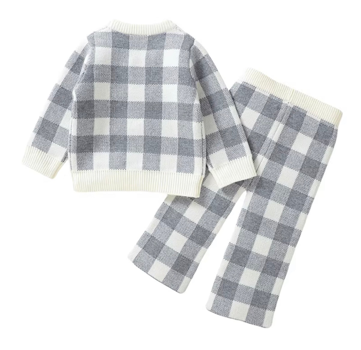 Checkered Cozy Knit Set