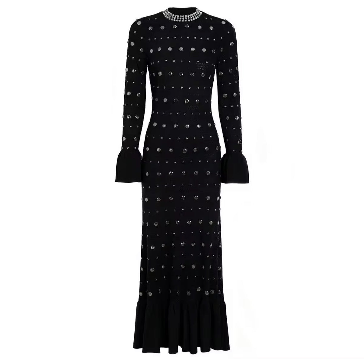 Celestial Studded Knit Dress