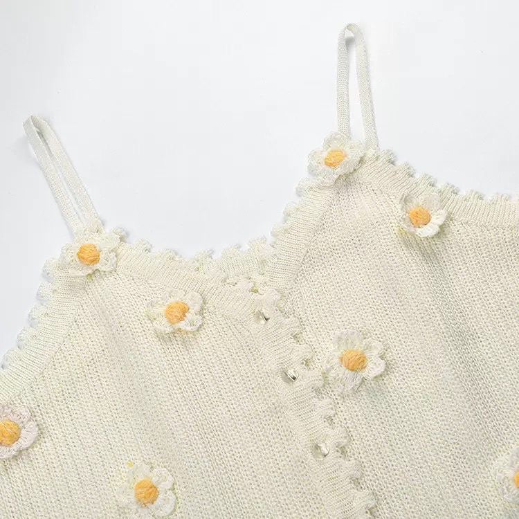 Daisy Bloom Knit Cami