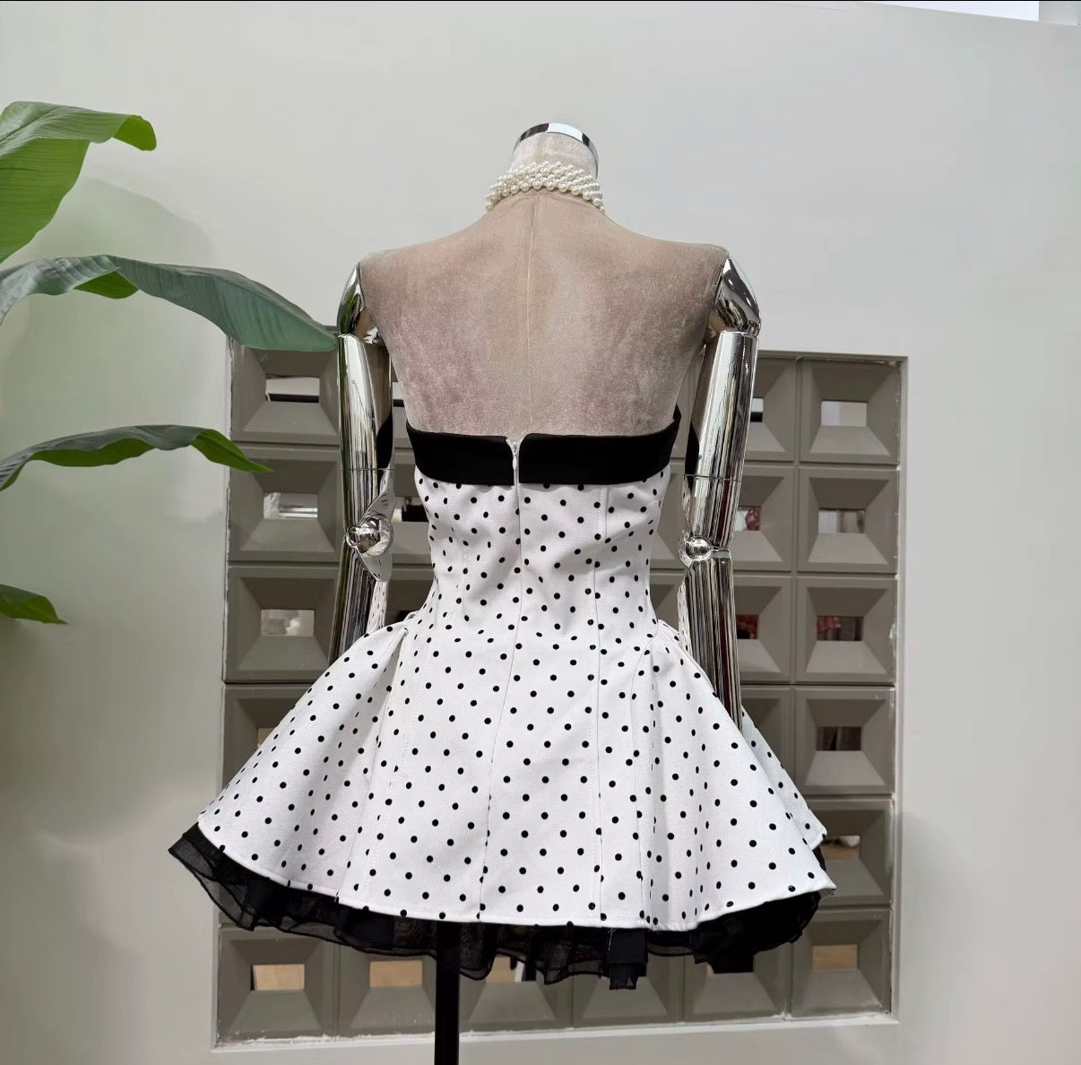 Monroe Polka Bow Dress