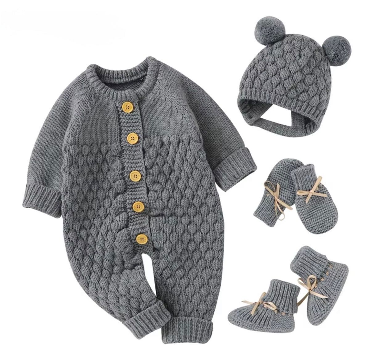 Cozy Bear Cable Knit Set