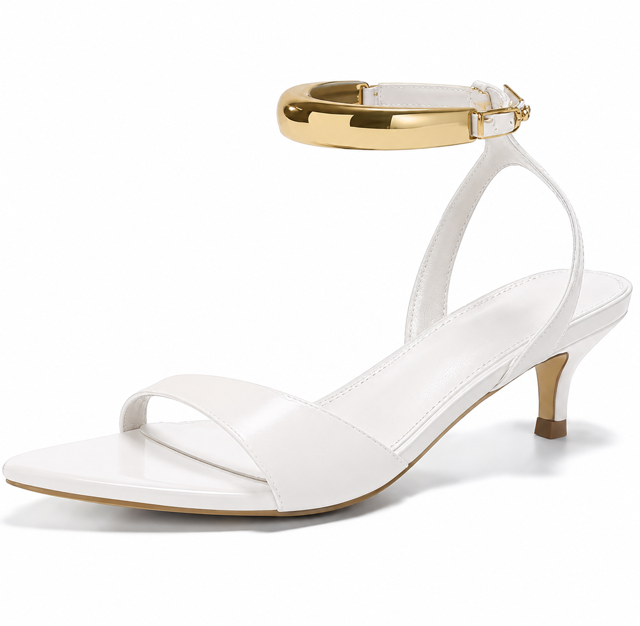 Golden Cuff Elegance Heels
