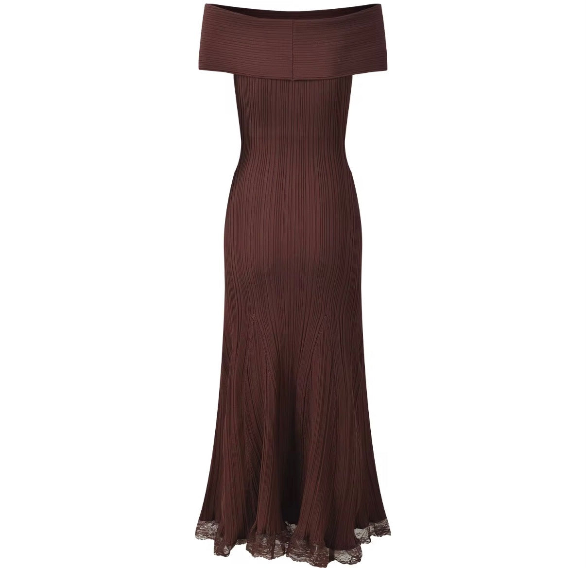 Mocha Lace Illusion Gown