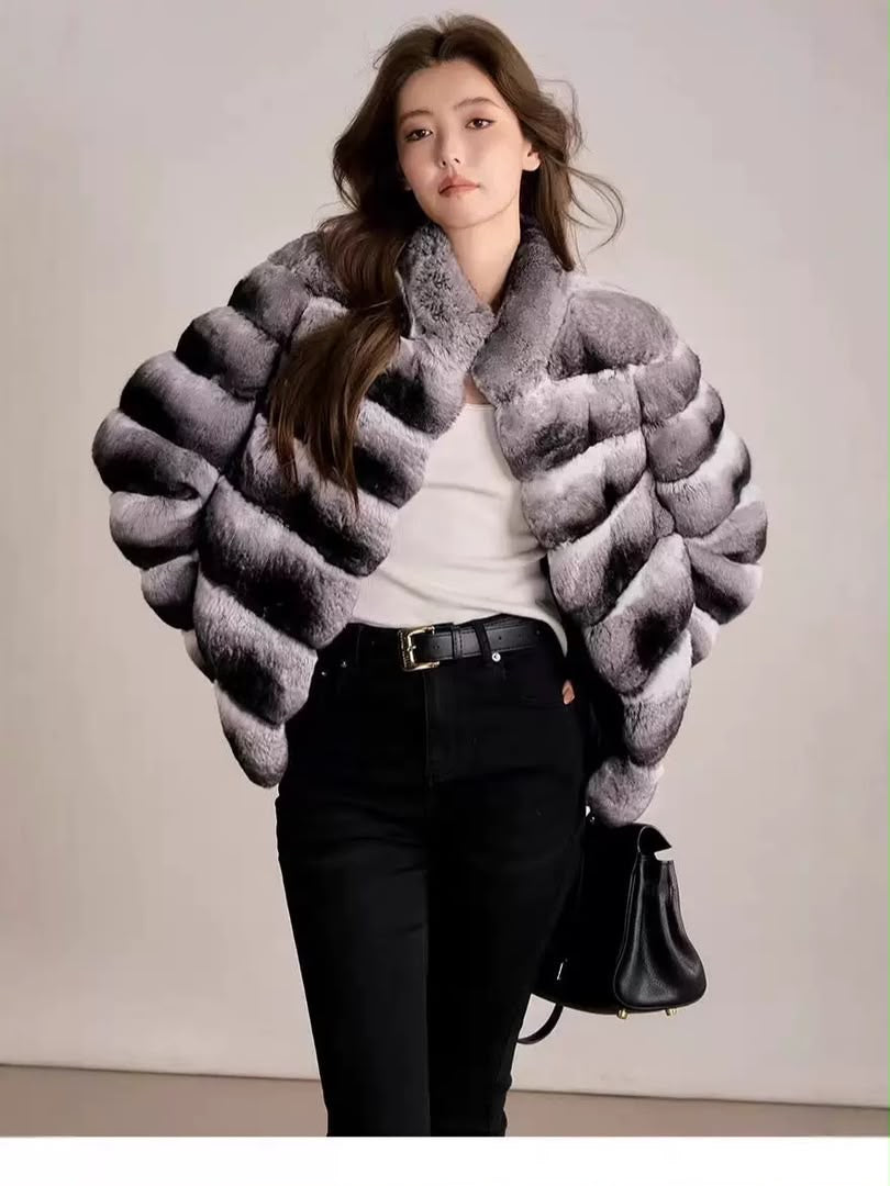 Chinchilla Ombre Faux Fur Jacket