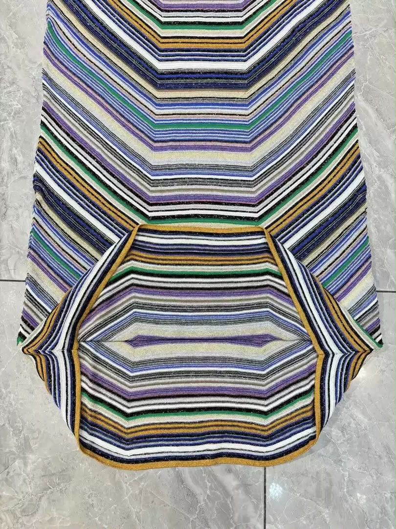 Aurora Chevron Knit Maxi Dress