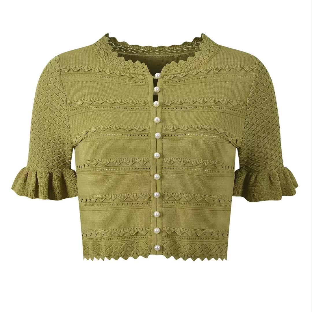 Pearl Ruffle Knit Set