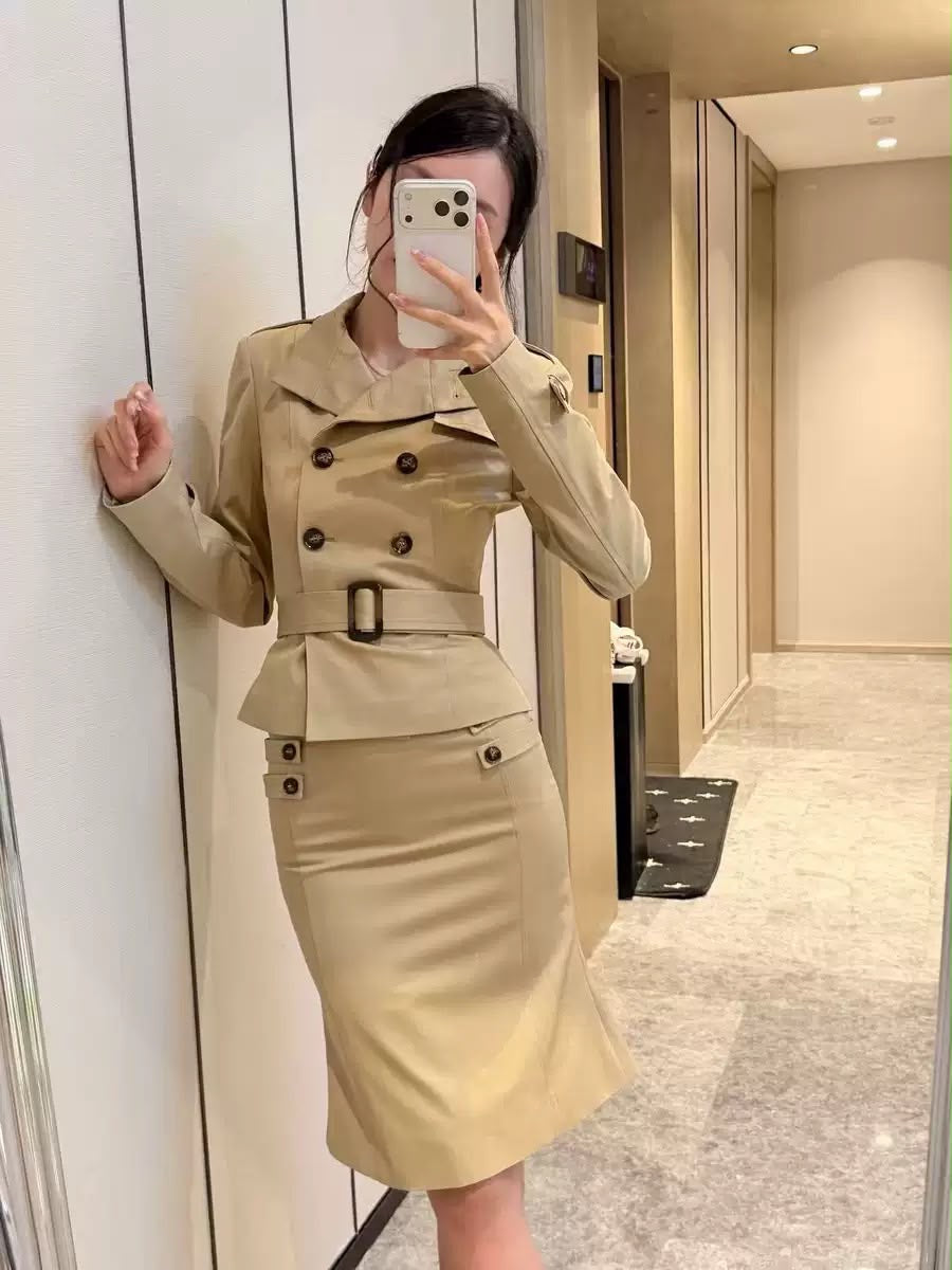 Camille Trench Skirt Set