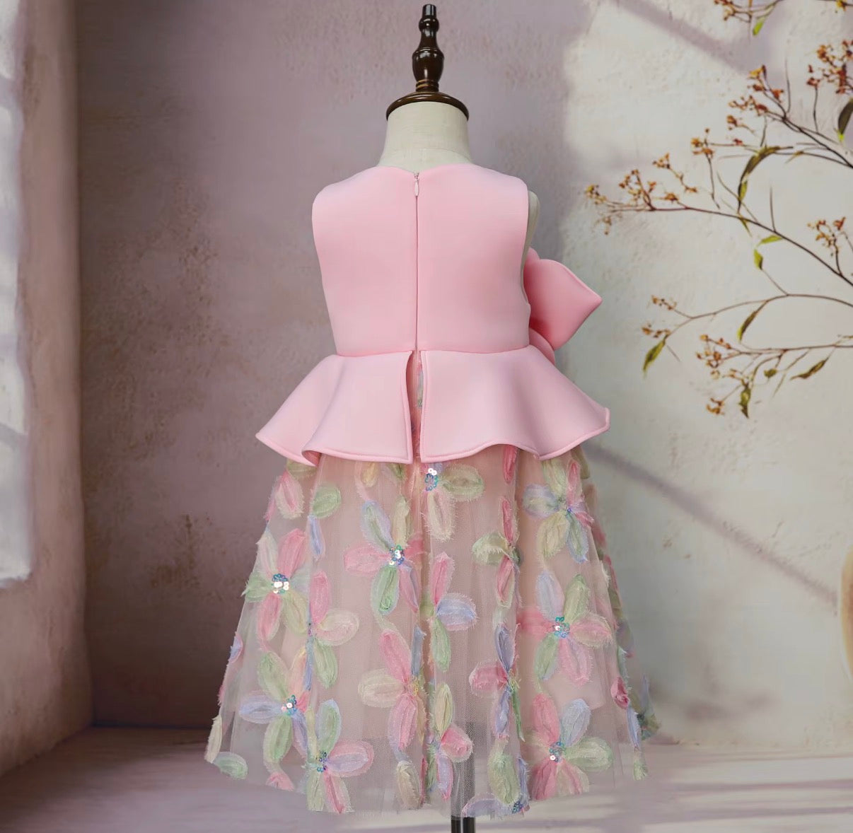 3D Rose Floral Tulle Dress