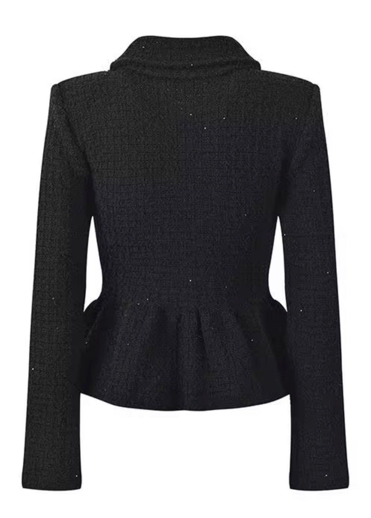 Buttoned Tweed Jacket & Mini Skirt Set