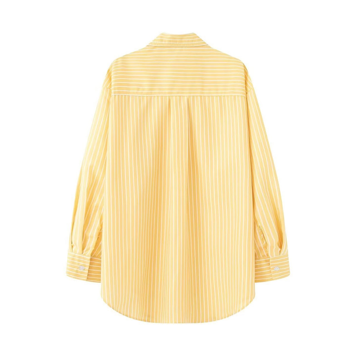 Pastel Striped Shirt & Wide-Leg Pants Set