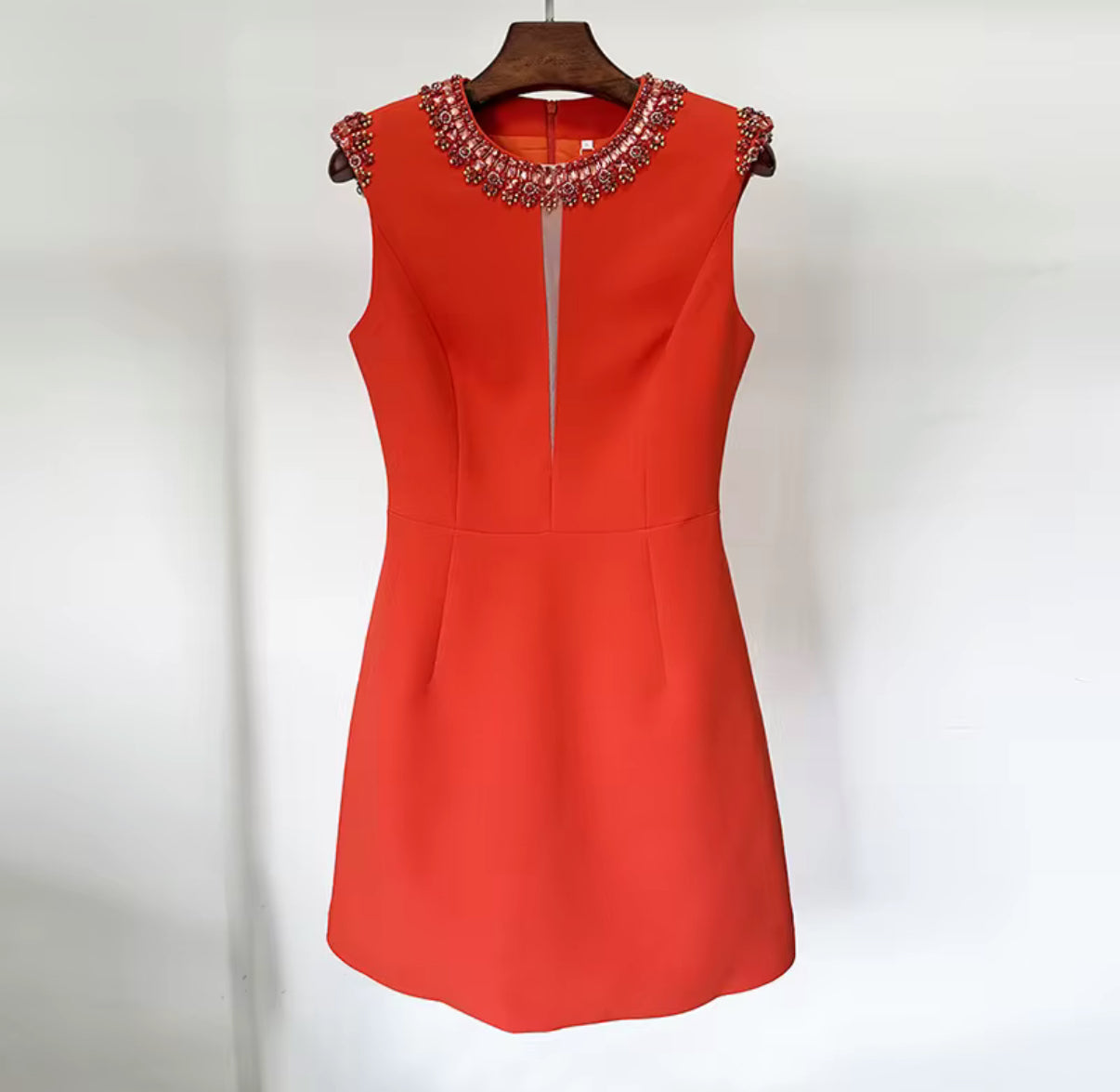 Statement Cocktail mini Dress with Crystal Shoulder