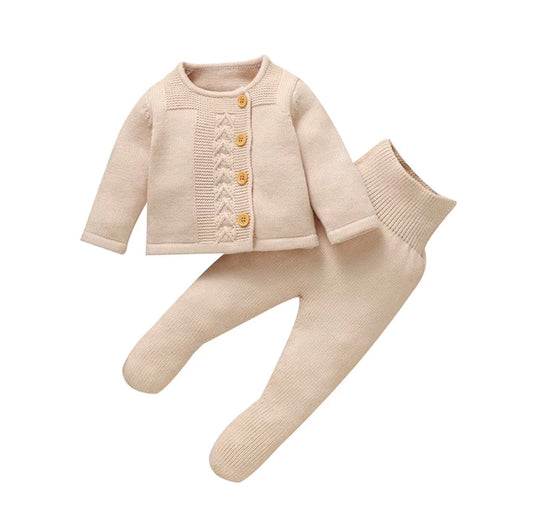 Classic Button Knit Baby Set