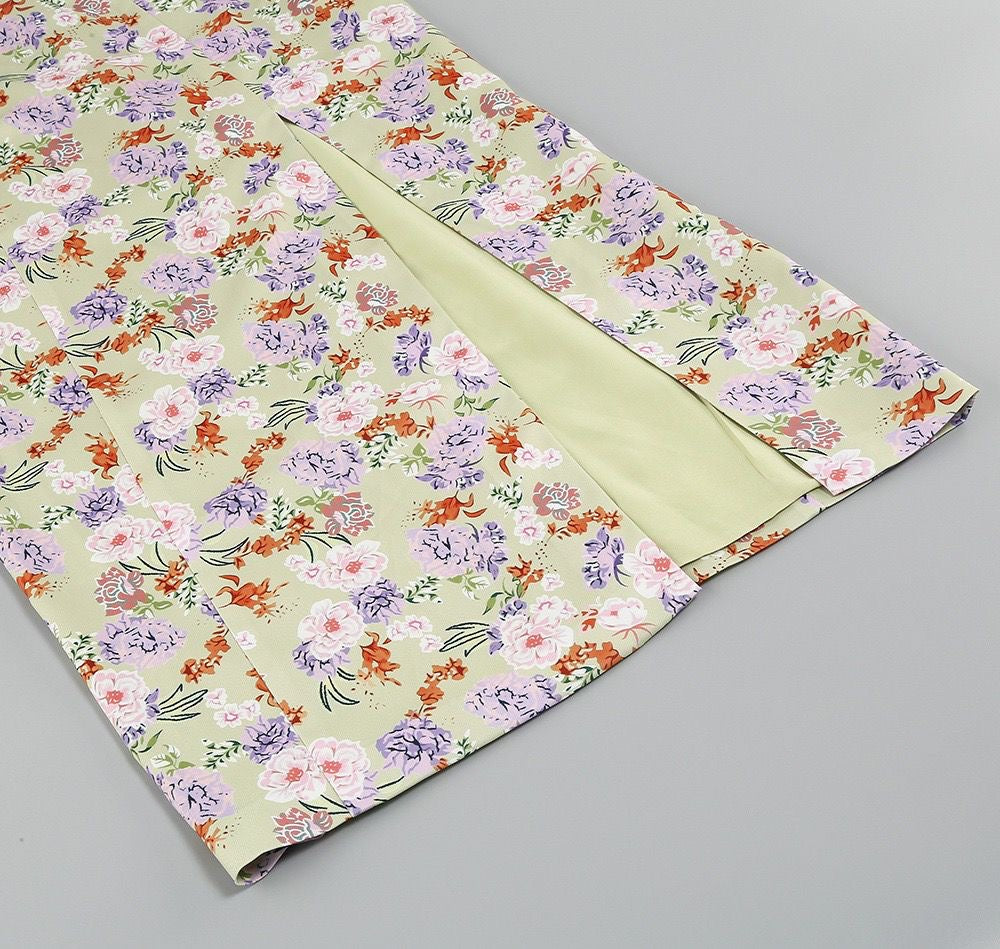 Spring Whispers Floral Midi Dress