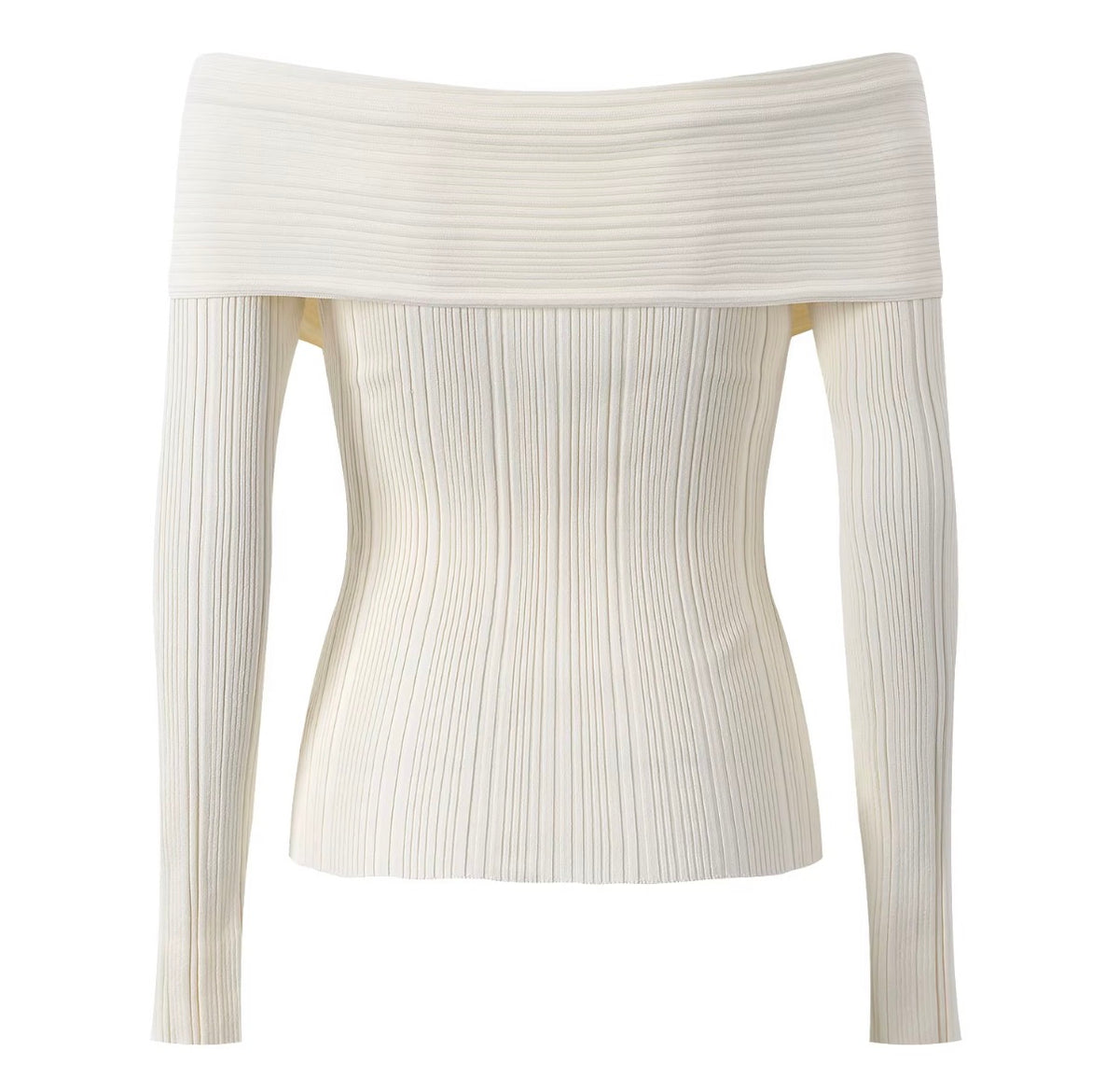 Celine Off-Shoulder Wrap Knit Top