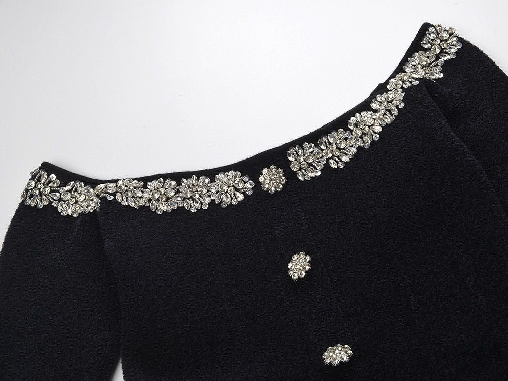 Crystal Empress Off-Shoulder Dress