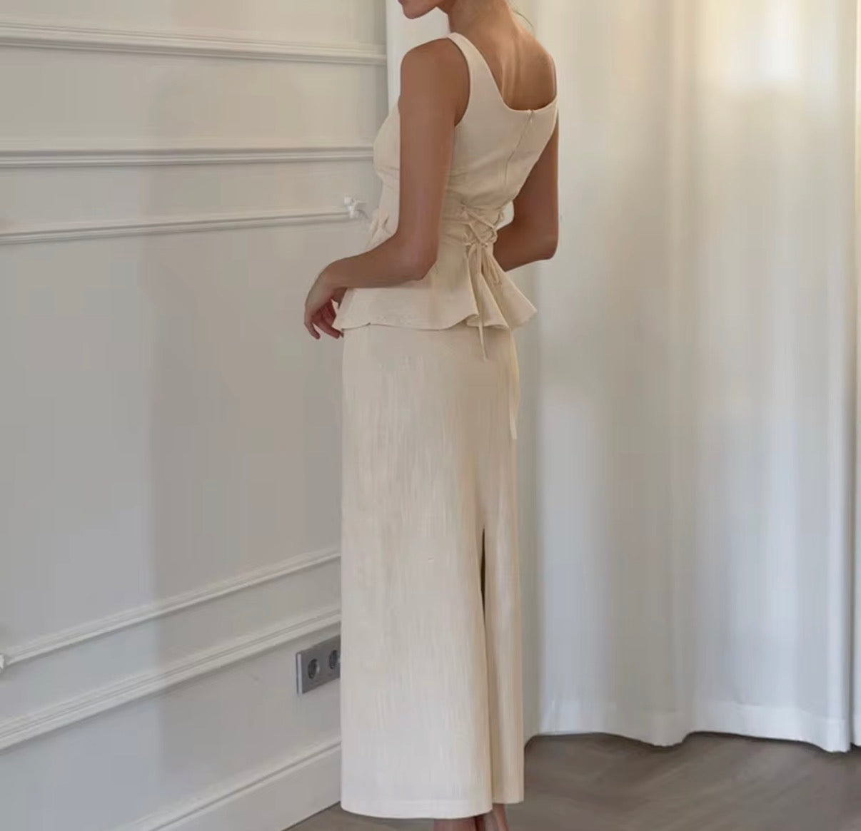 Structured Tank & Maxi Skirt Set