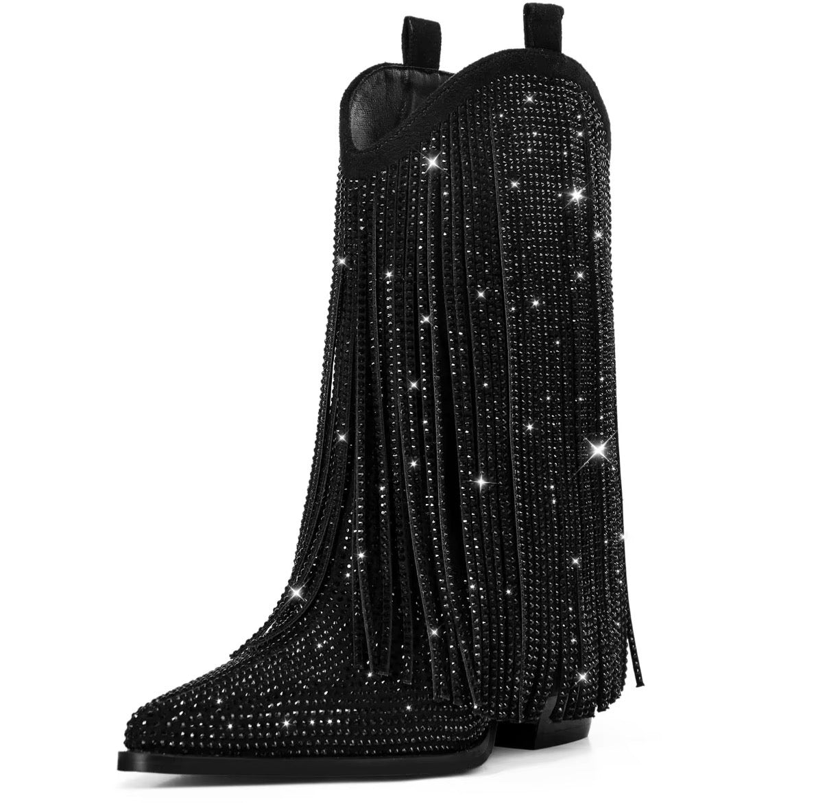 Crystal Fringe Cowboy Boots