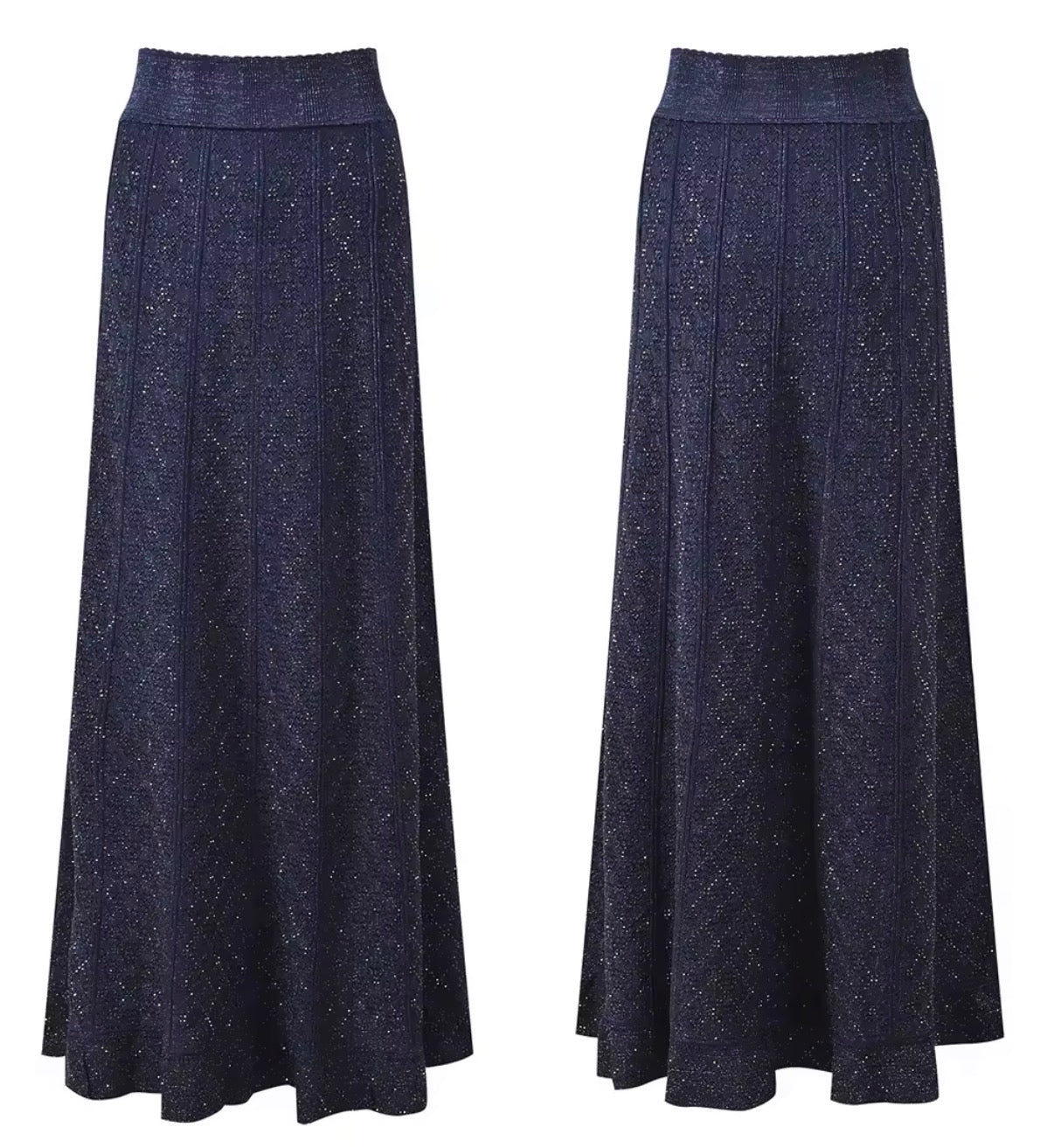Glitter Knit Two-Piece Maxi Set