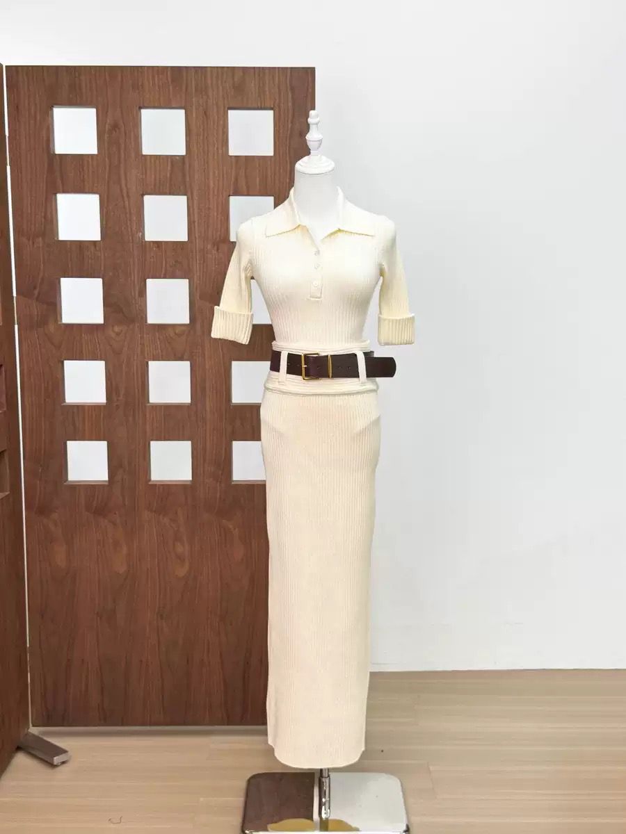 Ribbed Polo Maxi Set