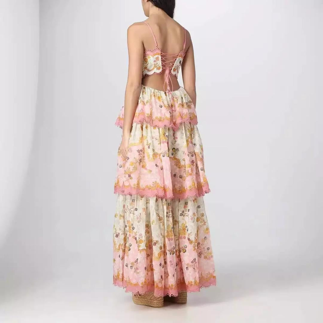 Blossom Reverie Tiered Maxi Dress