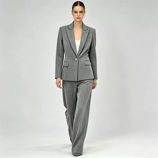 Crystal Embellished Suit Set