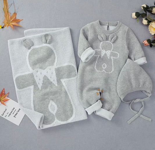 Bunny Cuddle Knit Baby Set