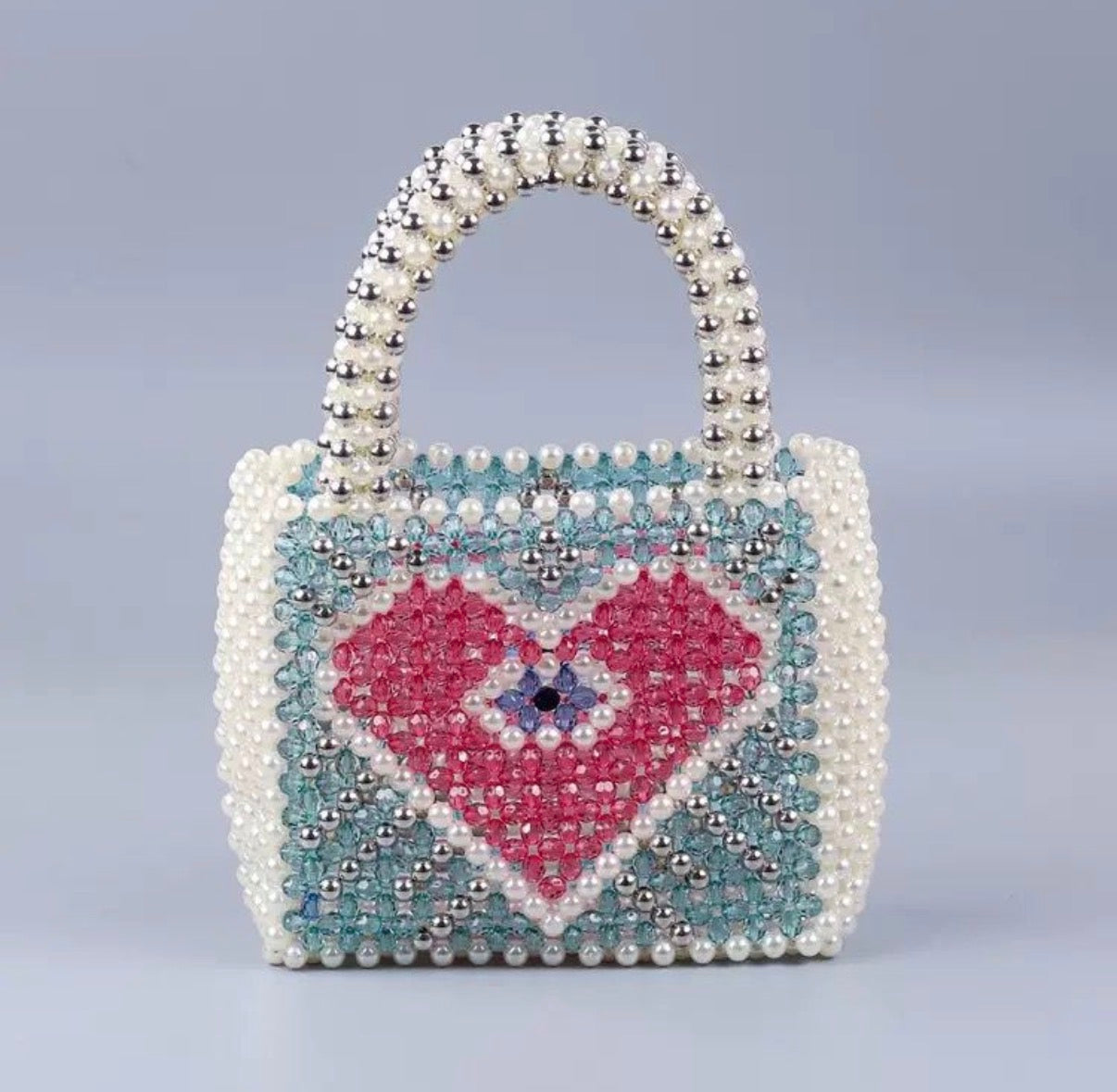 Beaded Heart Treasure Bag