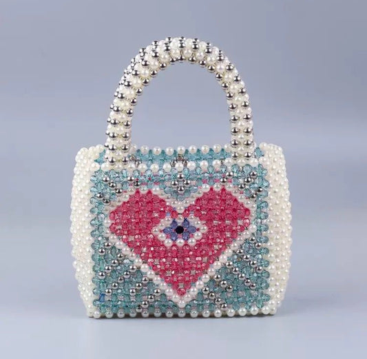 Beaded Heart Treasure Bag
